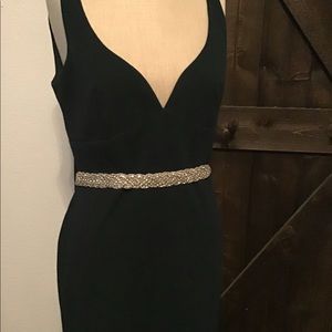 Hunter green bling sash